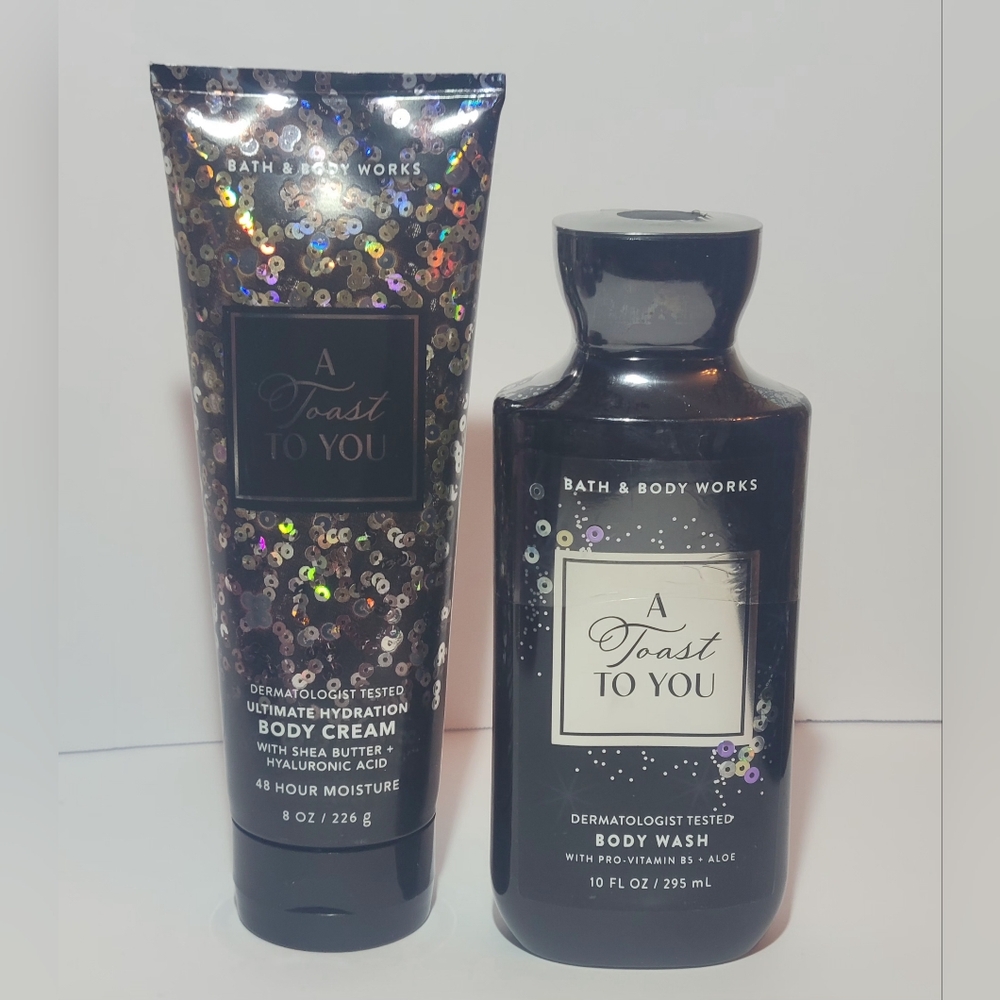 Bath & Body Works A Toast To You Body Wash & Body Cream Set